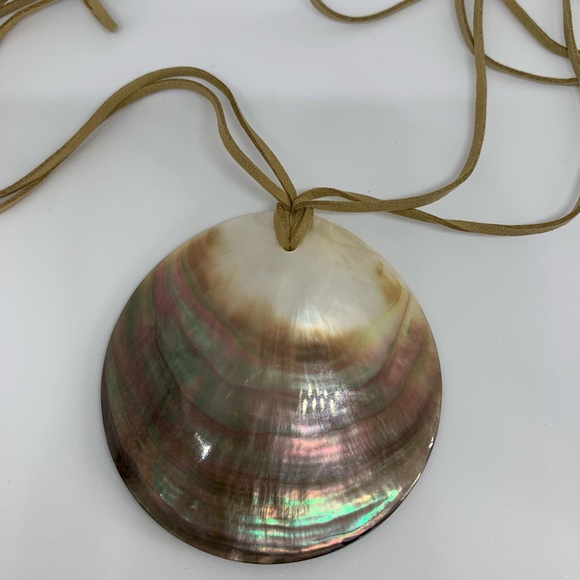 Accessories - Shell Suede Corded Necklace